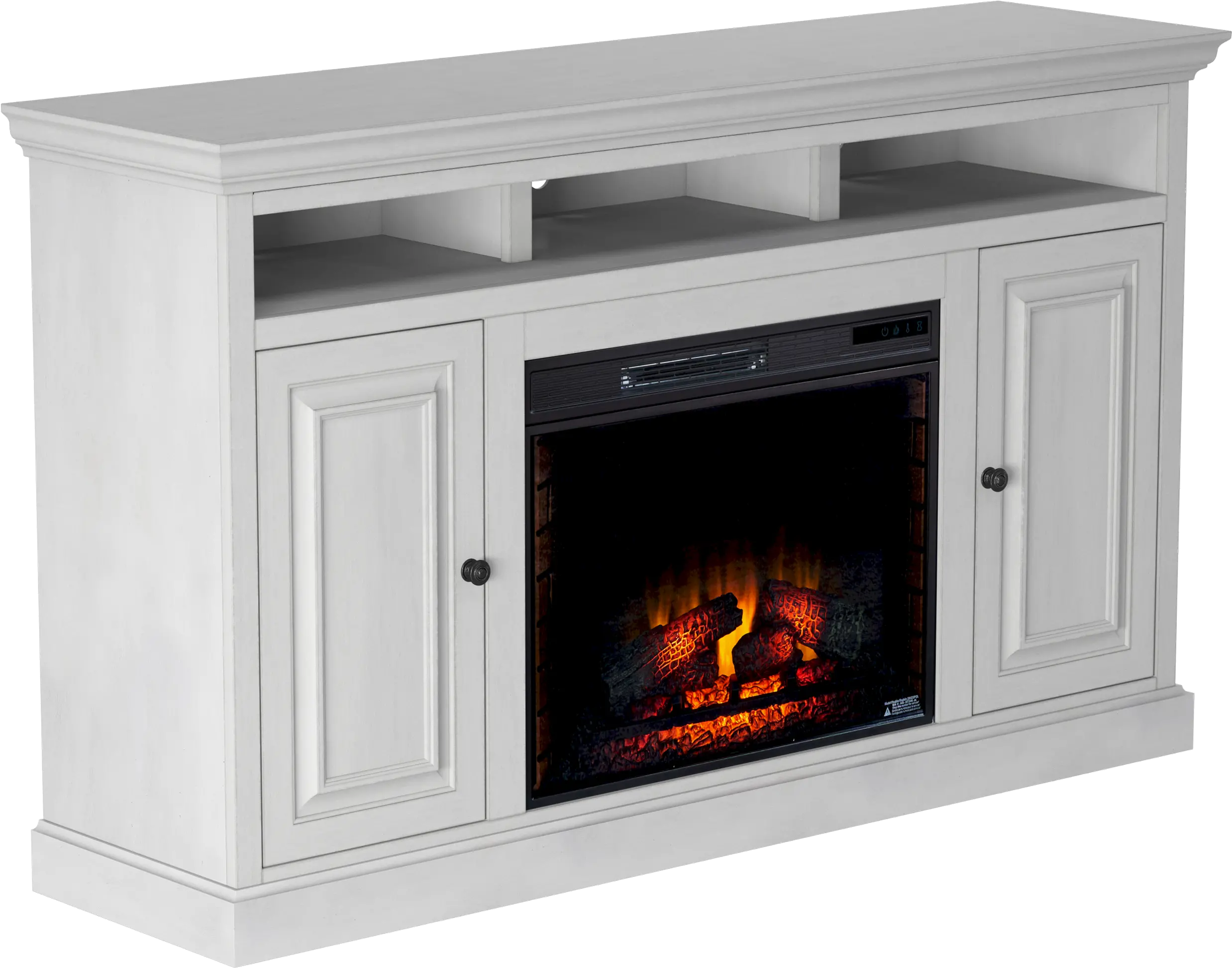 Largo White 67" Fireplace TV Stand