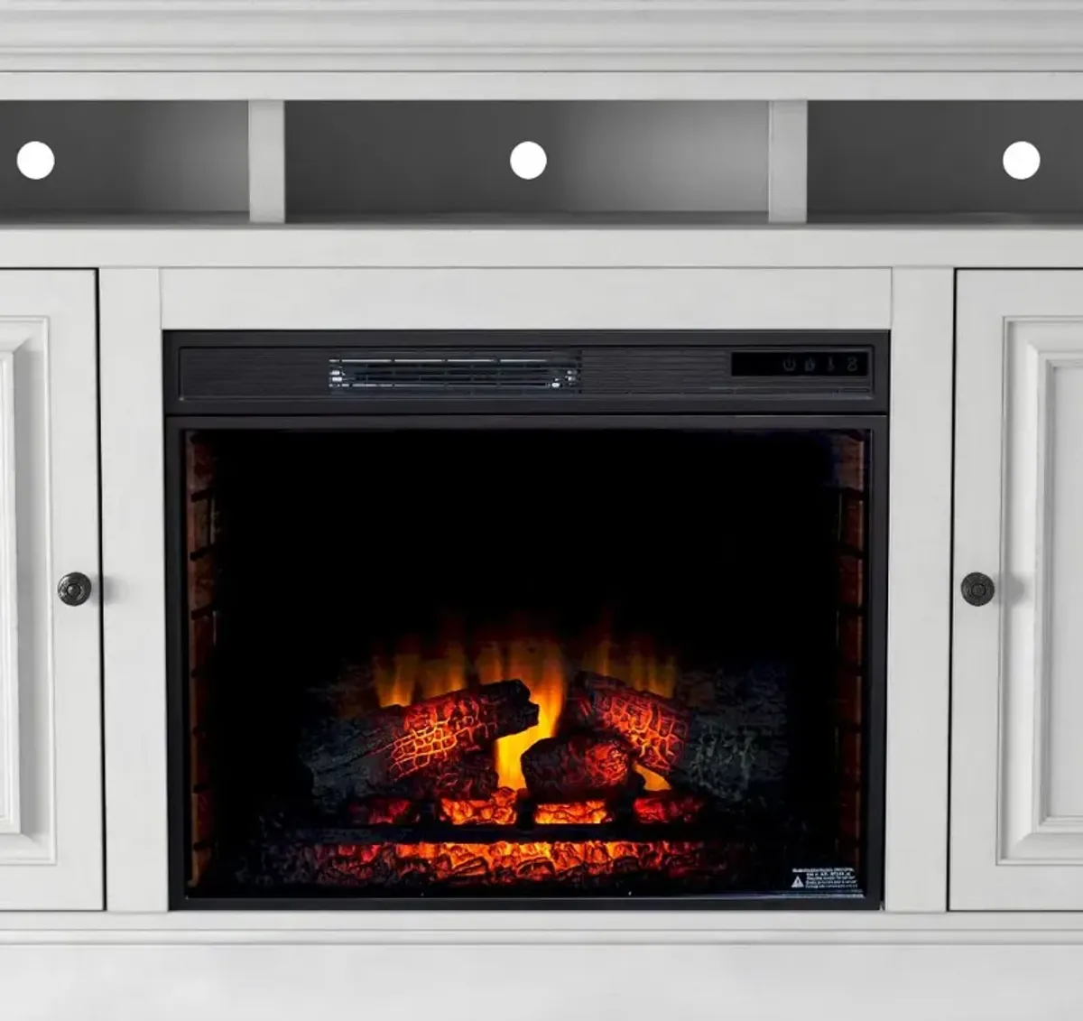 Largo White 67" Fireplace TV Stand