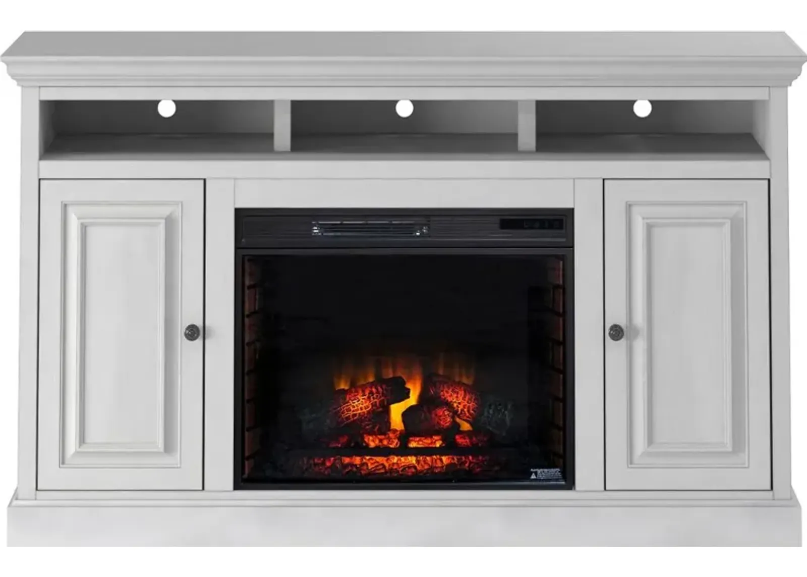 Largo White 67" Fireplace TV Stand