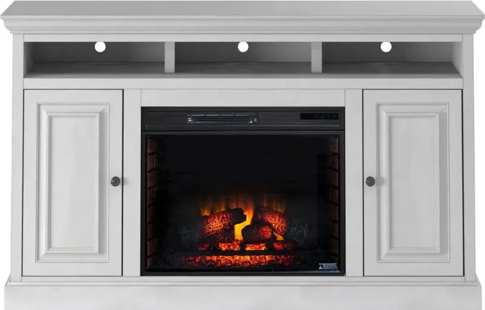 Largo White 67" Fireplace TV Stand