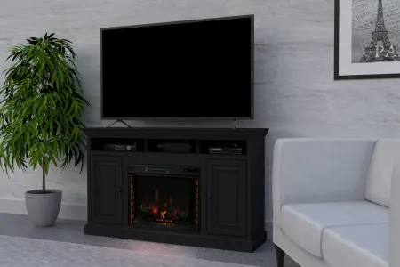 Largo Black 67" Fireplace TV Stand