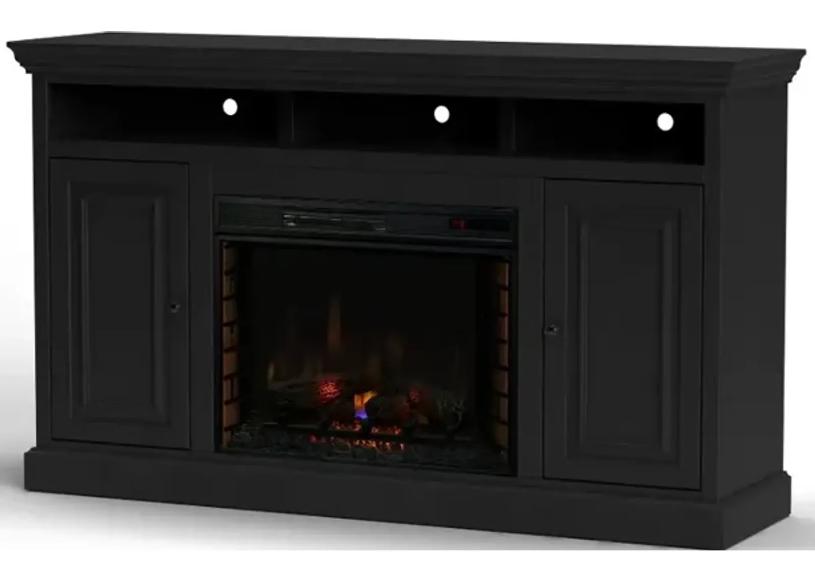 Largo Black 67" Fireplace TV Stand