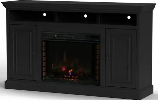 Largo Black 67" Fireplace TV Stand