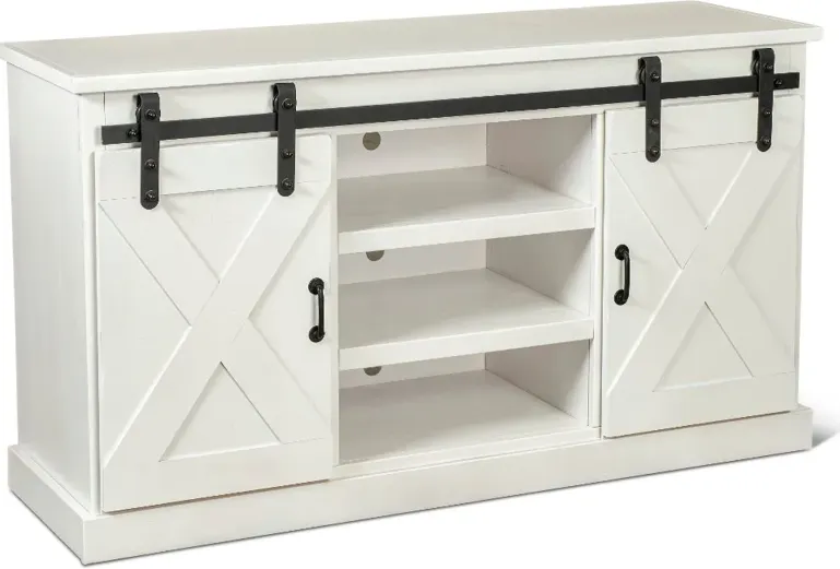 Gable Farmhouse White 56" TV Stand