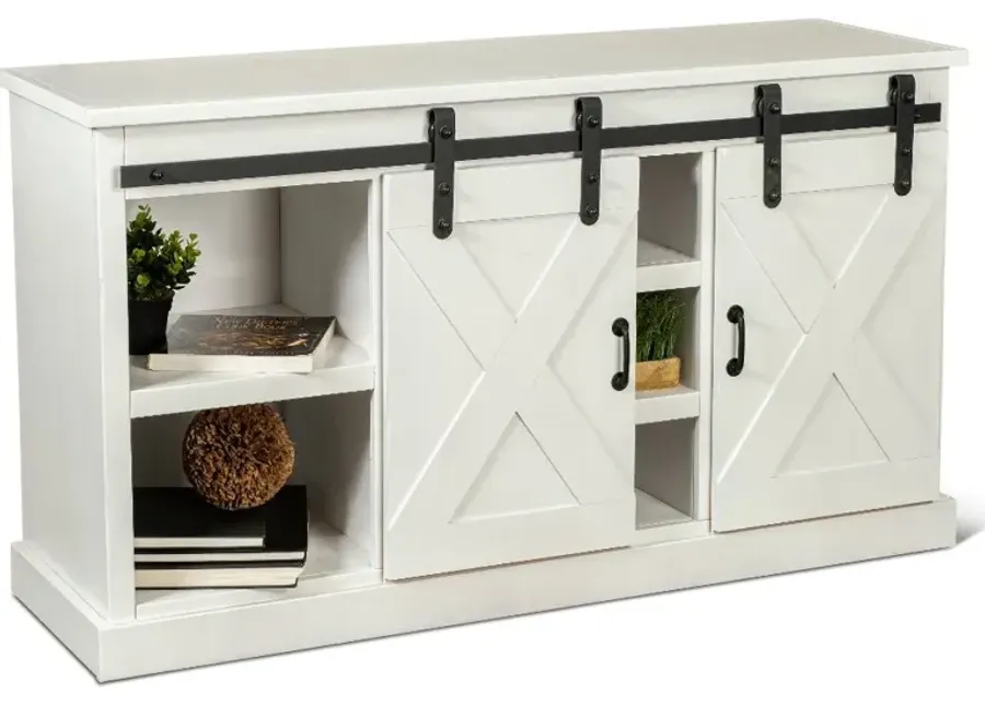 Gable Farmhouse White 56" TV Stand