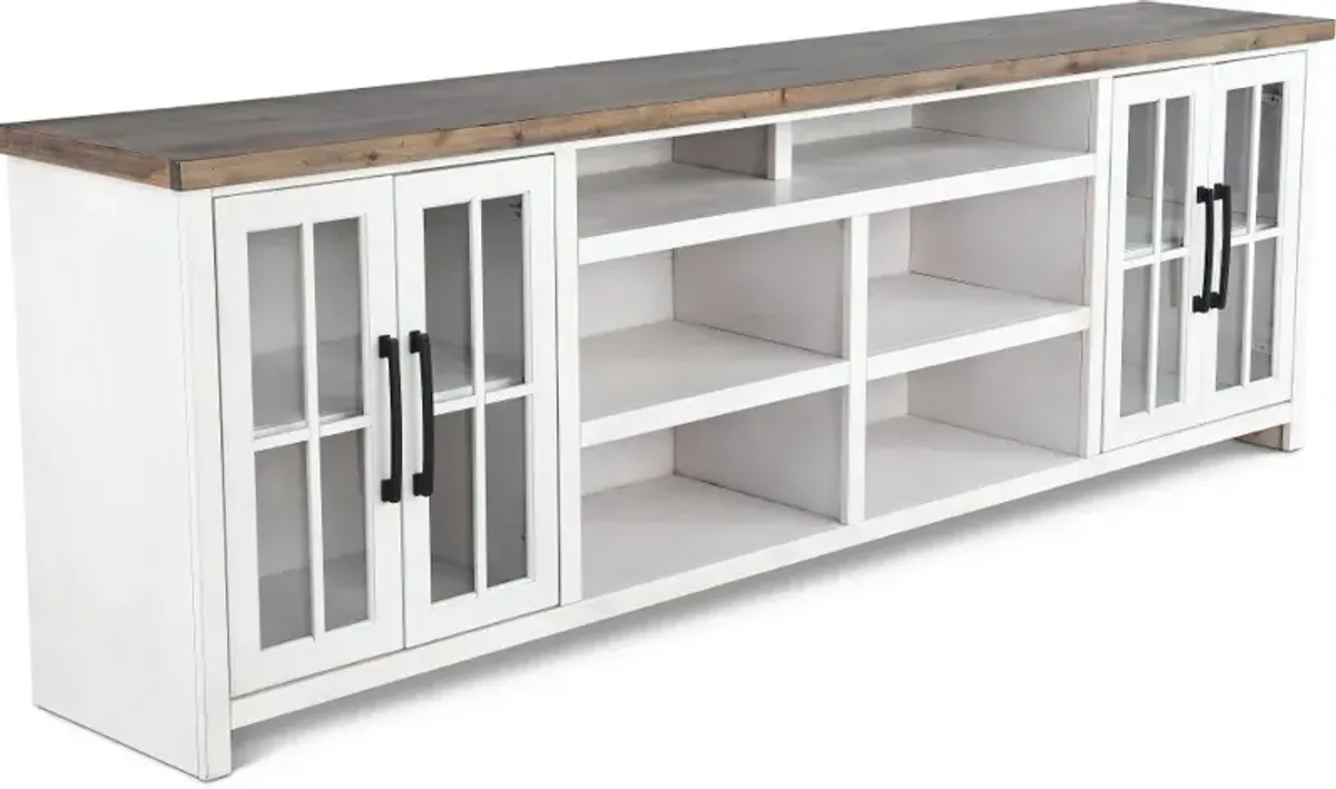 Hampton White TV Stand