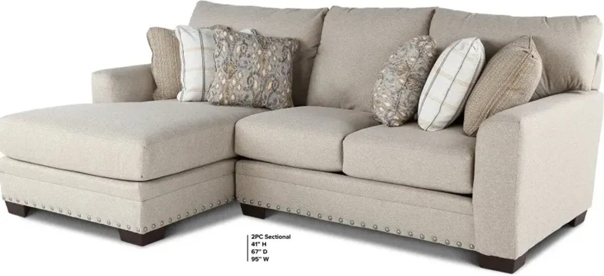 Middleton Beige 2 Piece Chaise Sectional