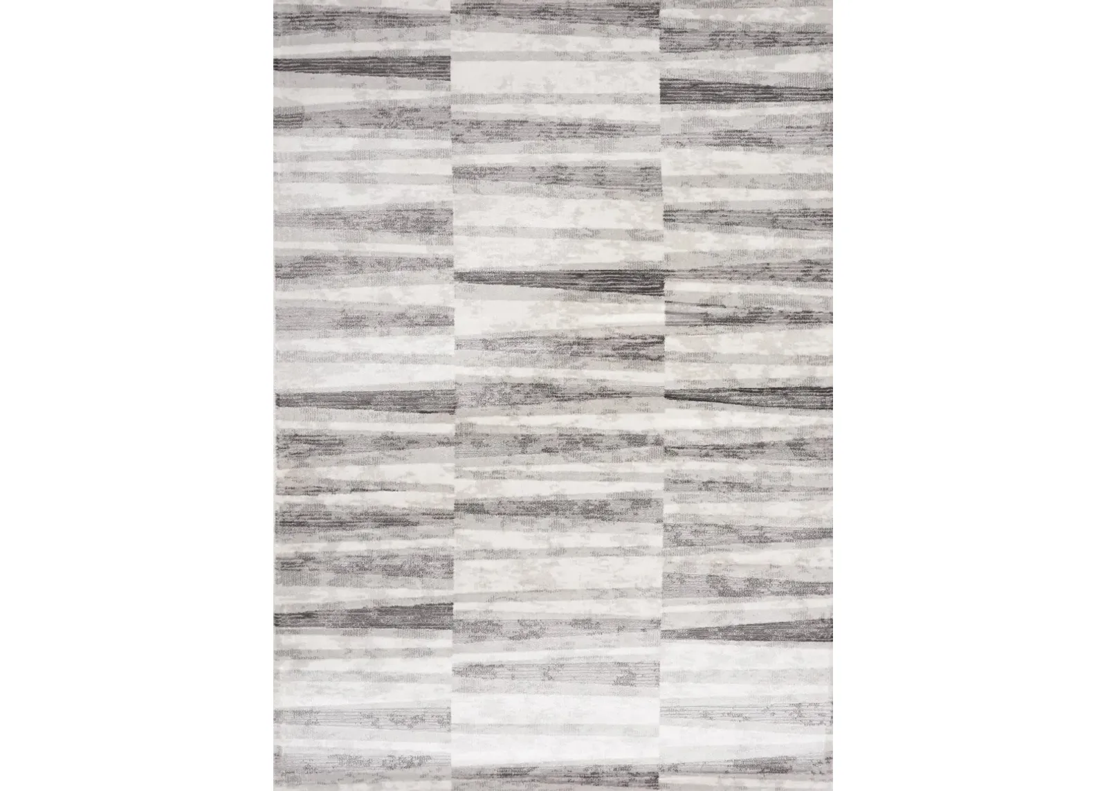 Chorus 5 x 8 Geometric White and Gray Area Rug