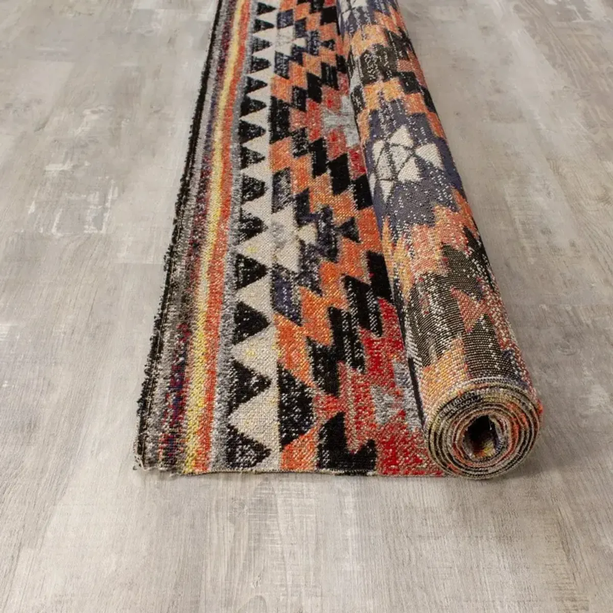 Sara 8' x 11' Tribal Red Orange Area Rug