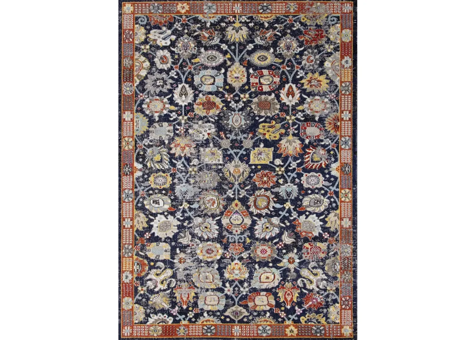 Sara 5' x 8' Elegant Navy Blue Area Rug