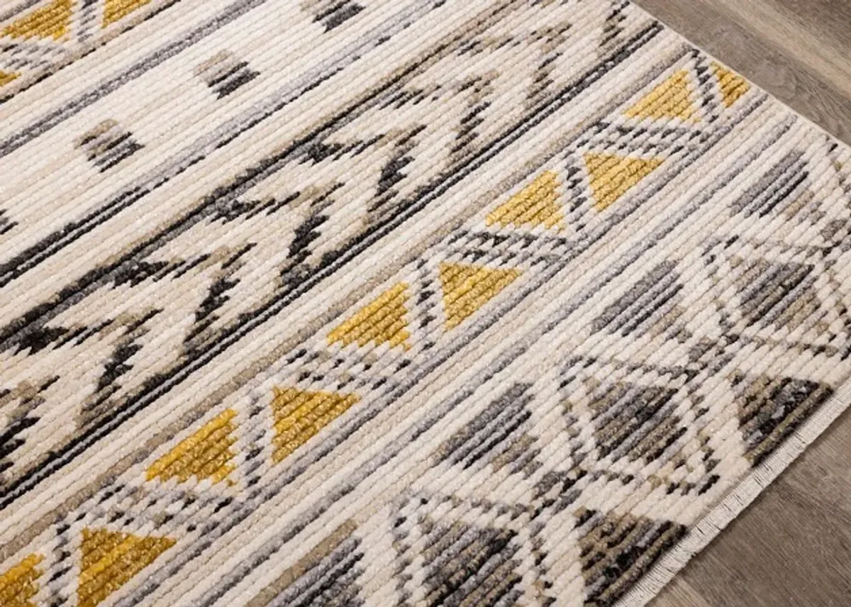 Calabar 5 x 8 Yellow Gray Area Rug