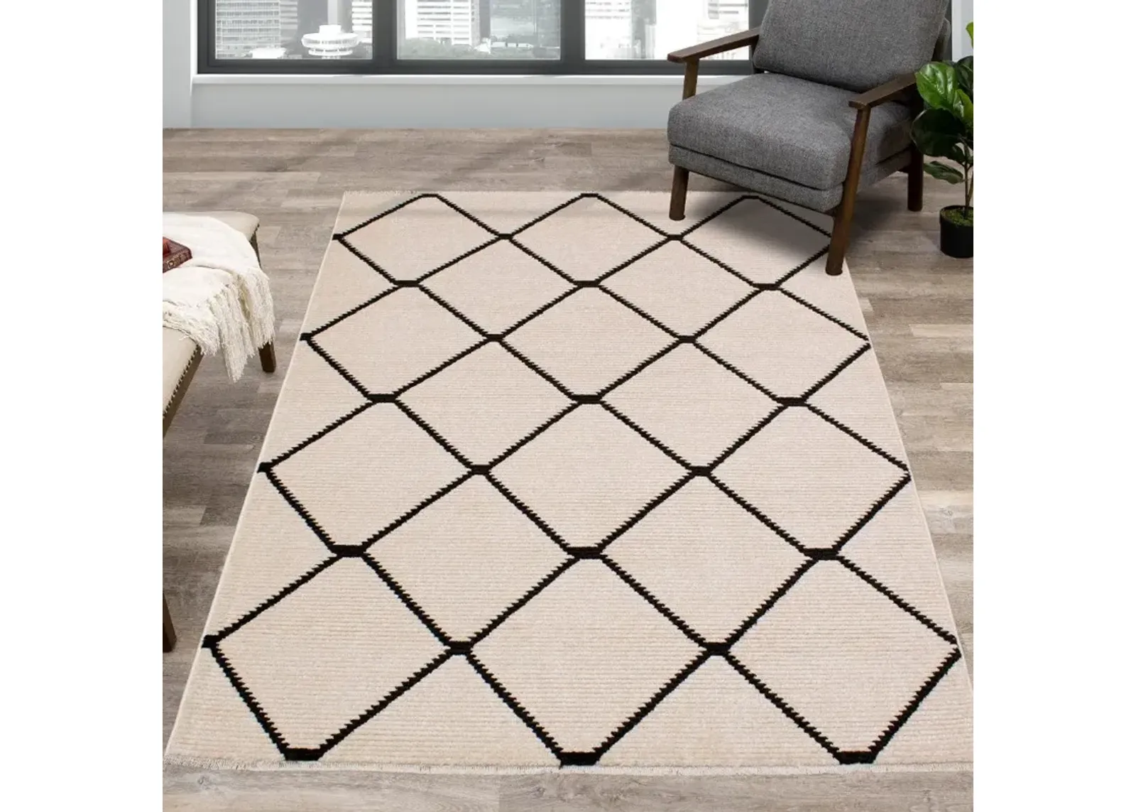 Calabar 5 x 8 Southwestern Neutral Area Rug