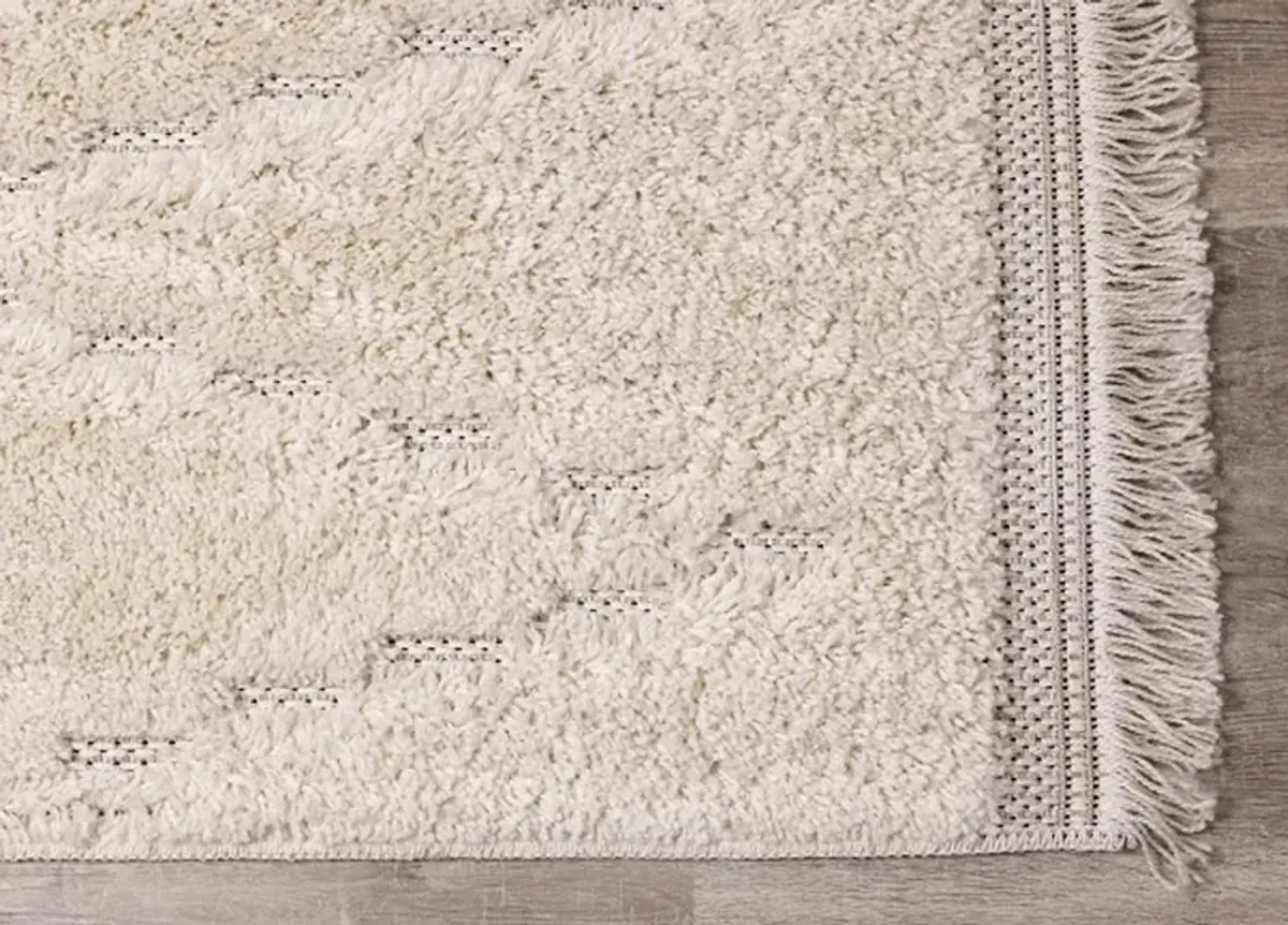 Novato 5 x 8 Chic Cream Shag Rug