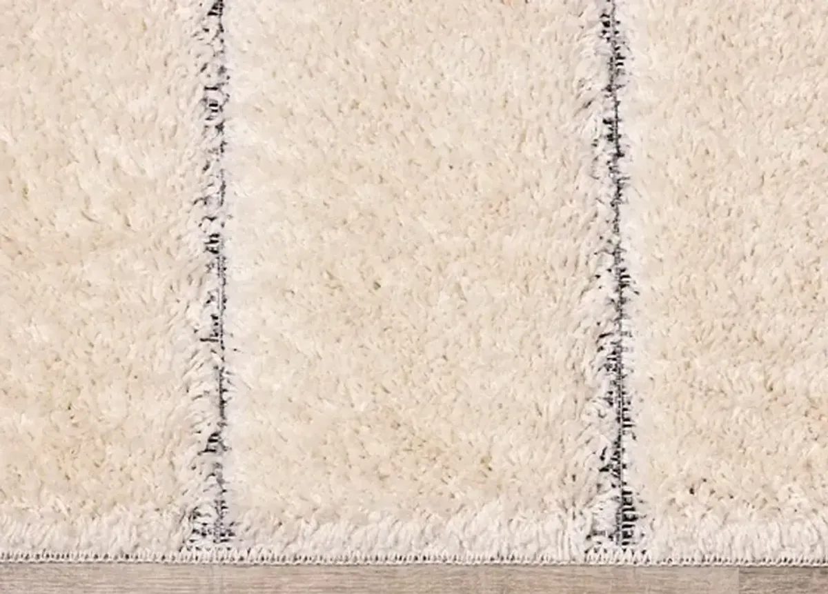 Novato 5 x 8 Contemporary Square Cream Shag Rug