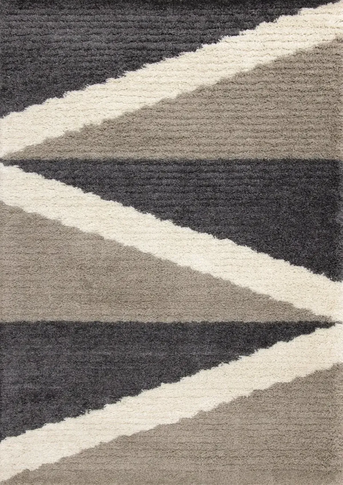 Rondo 5 x 8 Abstract Beige Cream Shag Rug