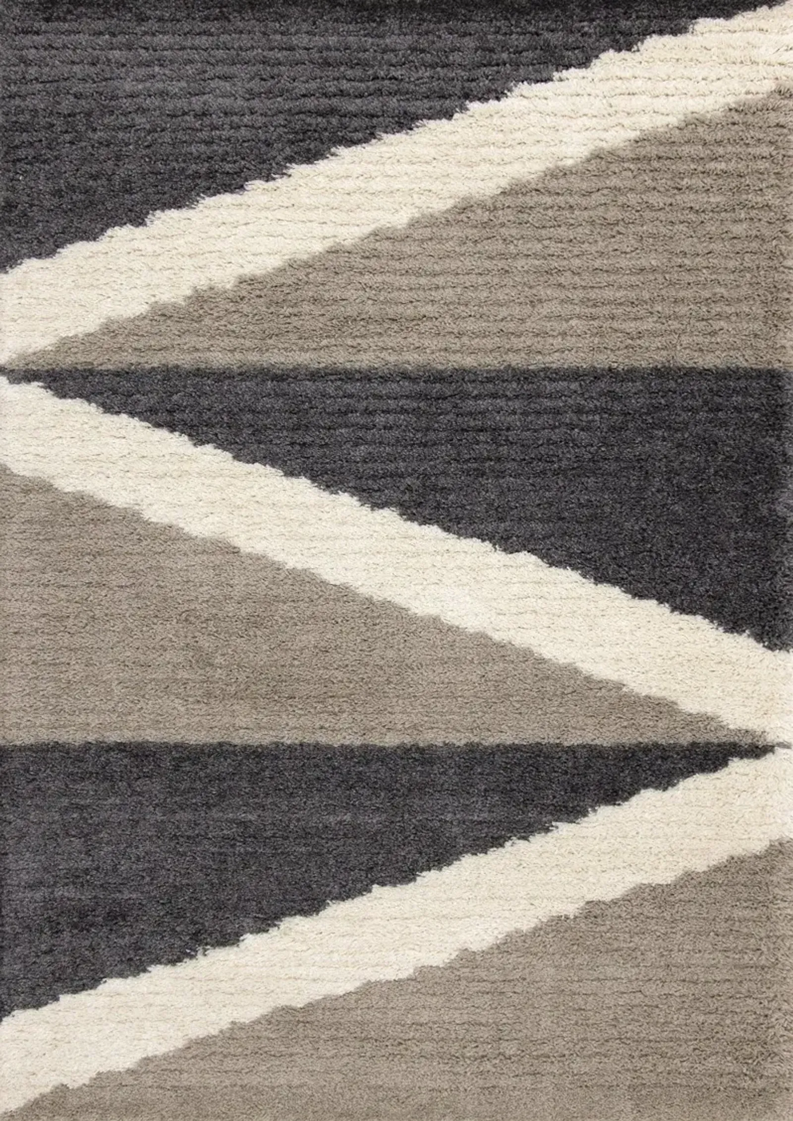 Rondo 5 x 8 Abstract Beige Cream Shag Rug