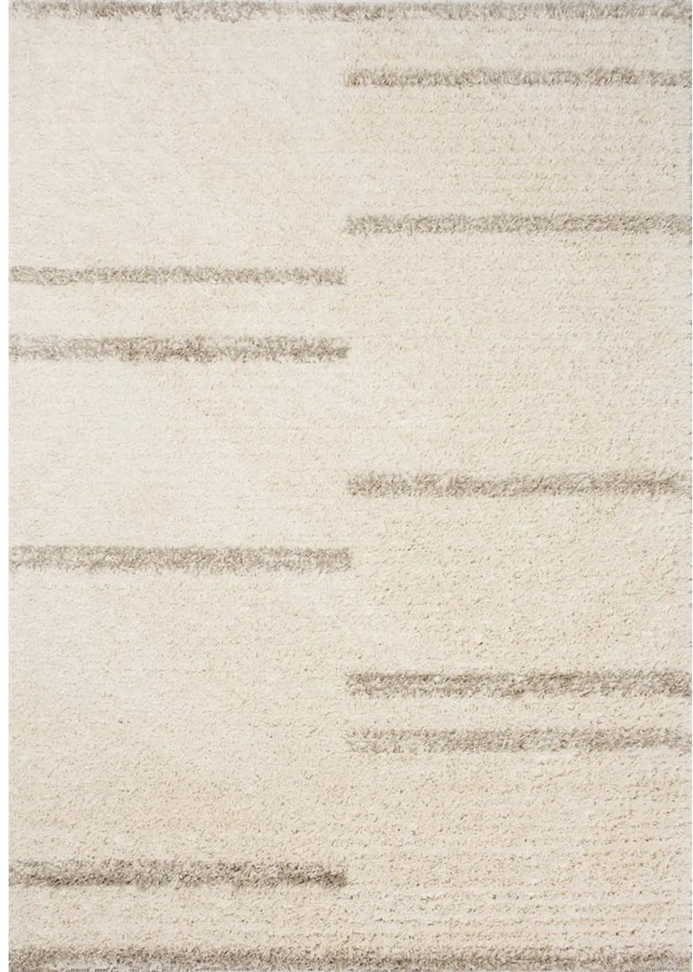 Rondo 5 x 8 Striped Cream Shag Rug