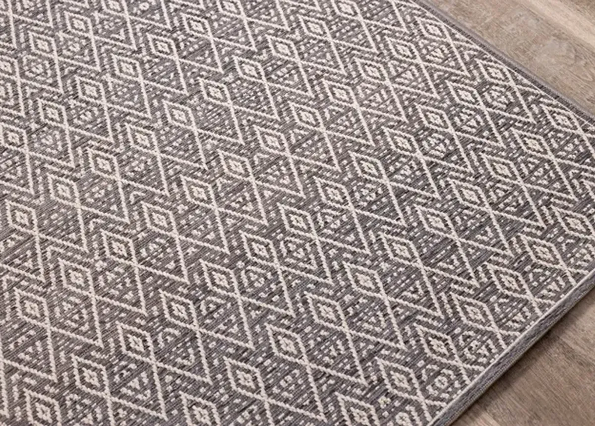 Vista 5 x 8 Diamond Gray Cream Area Rug