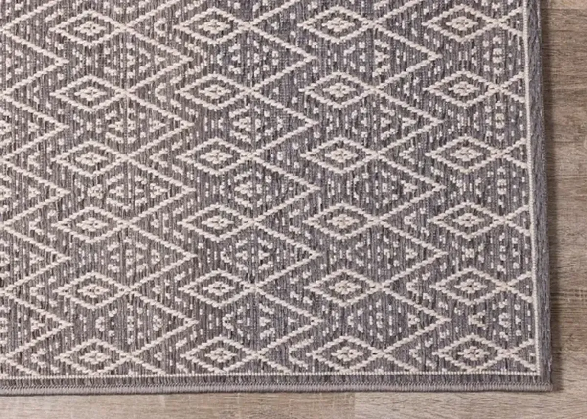 Vista 5 x 8 Diamond Gray Cream Area Rug