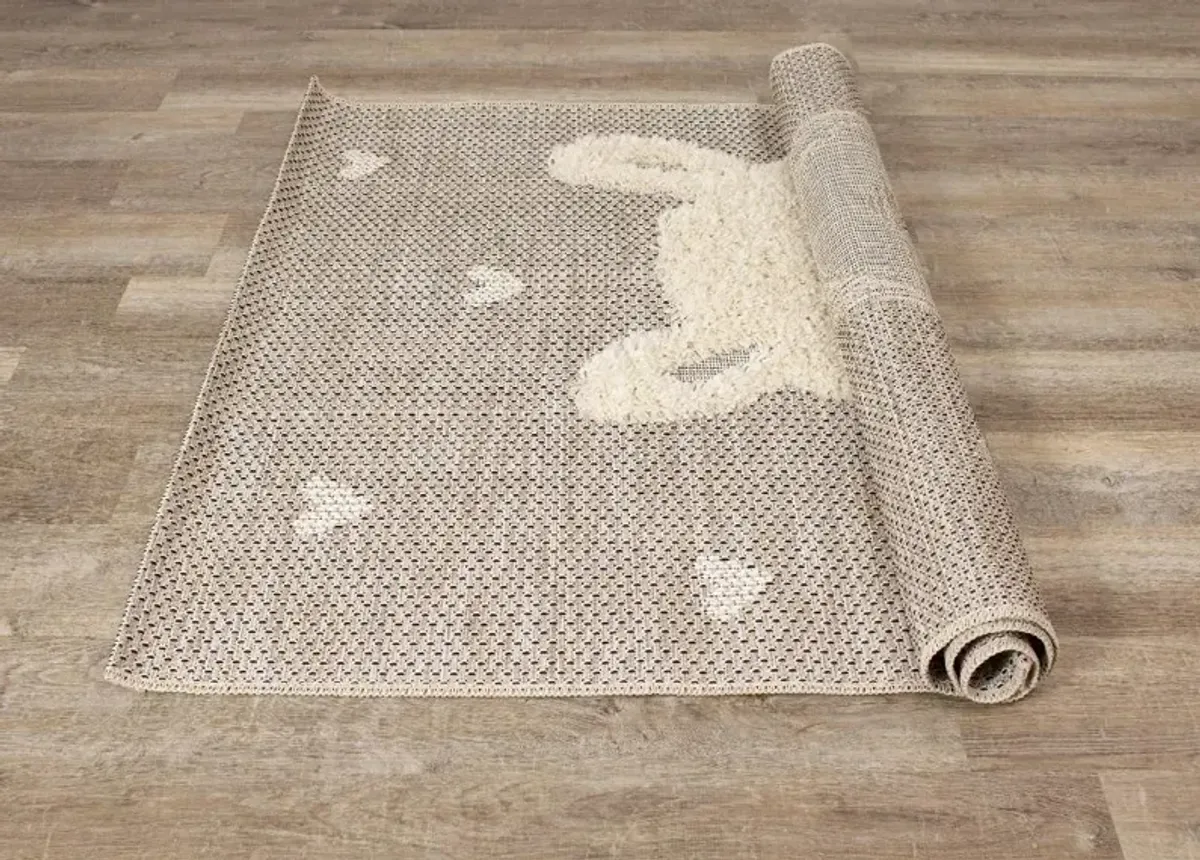 Kids 2 x 4 Llama Beige Area Rug