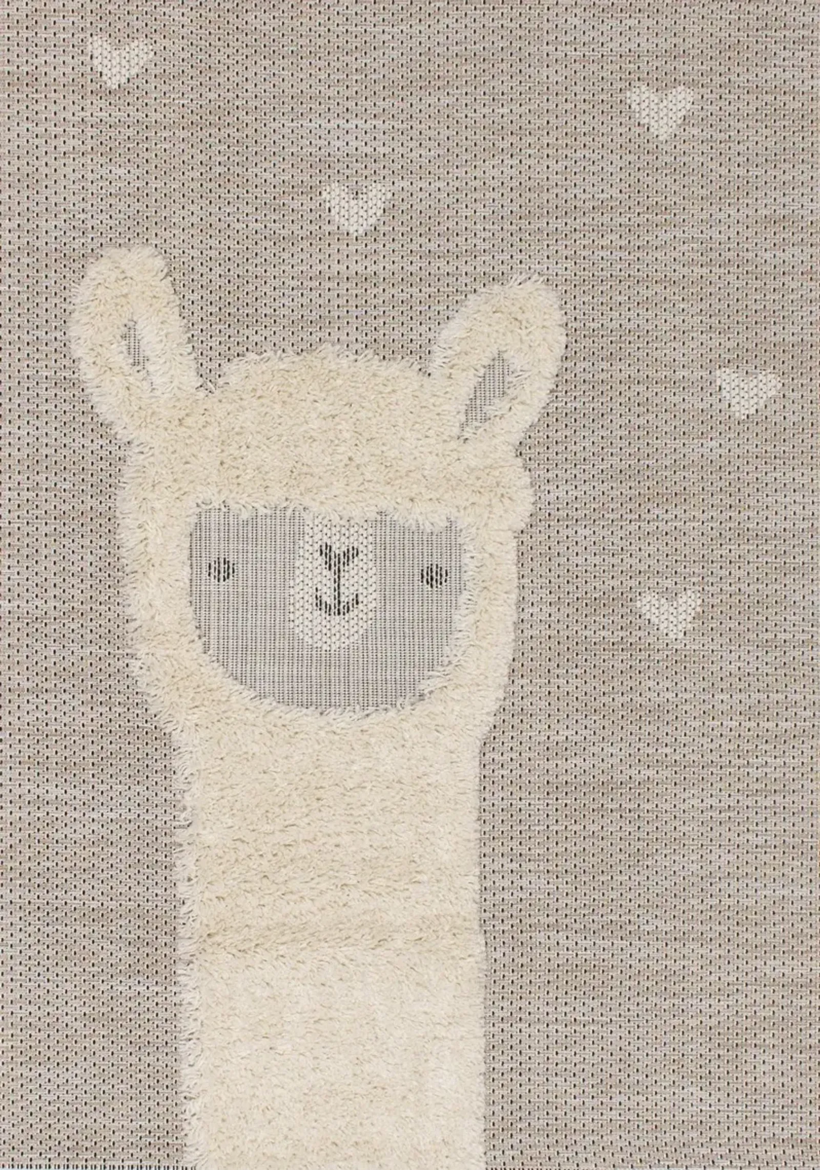 Kids 4 x 6 Llama Beige Area Rug