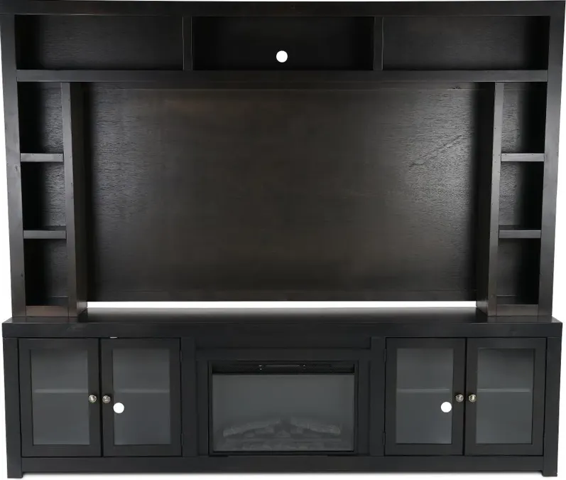 Avery Loft Ghost Black 97" Fireplace Entertainment Wall