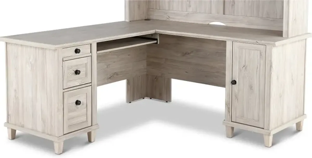 Hammond Chalk Oak L-Desk