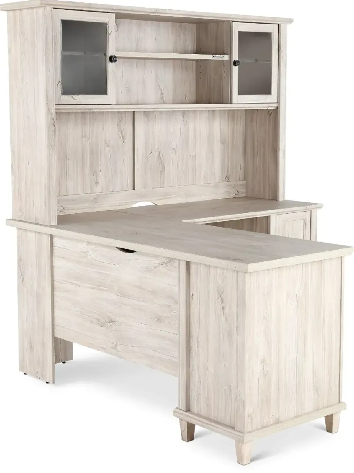 Hammond Chalk Oak L-Desk and Hutch