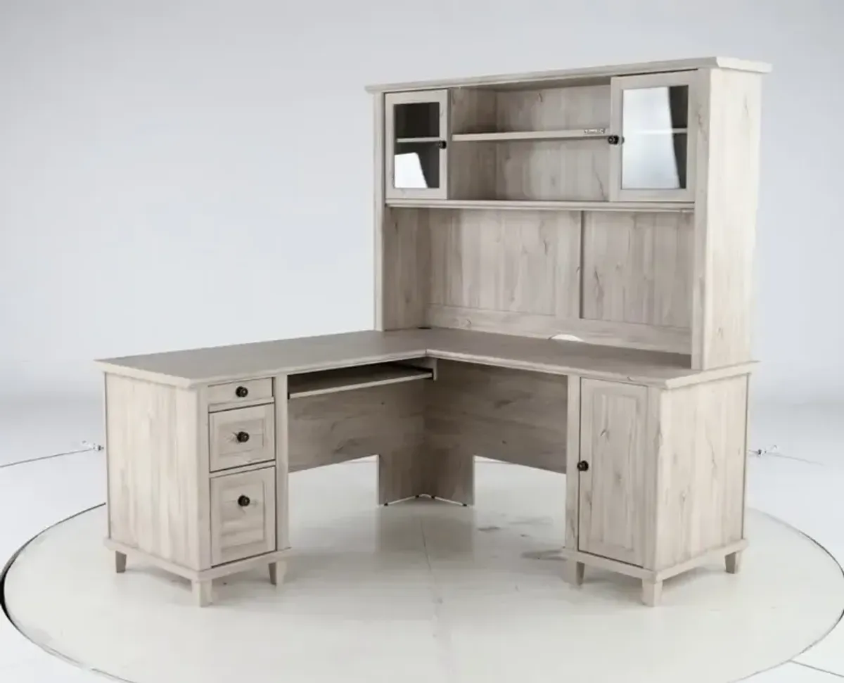 Hammond Chalk Oak L-Desk and Hutch