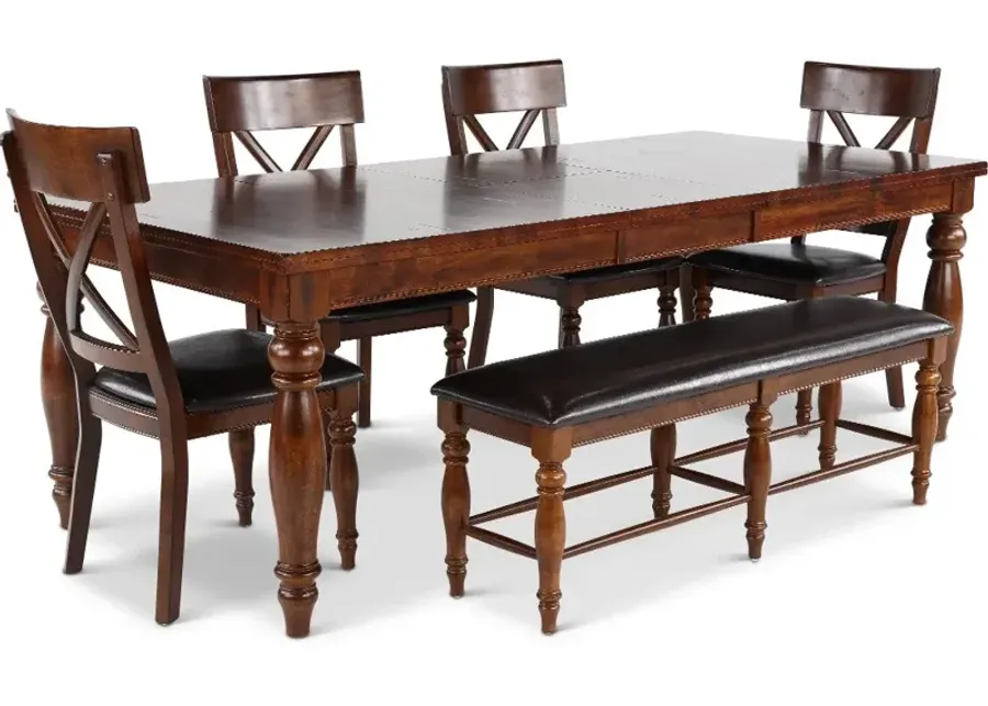 Kingston Brown 6 Piece Dining Set