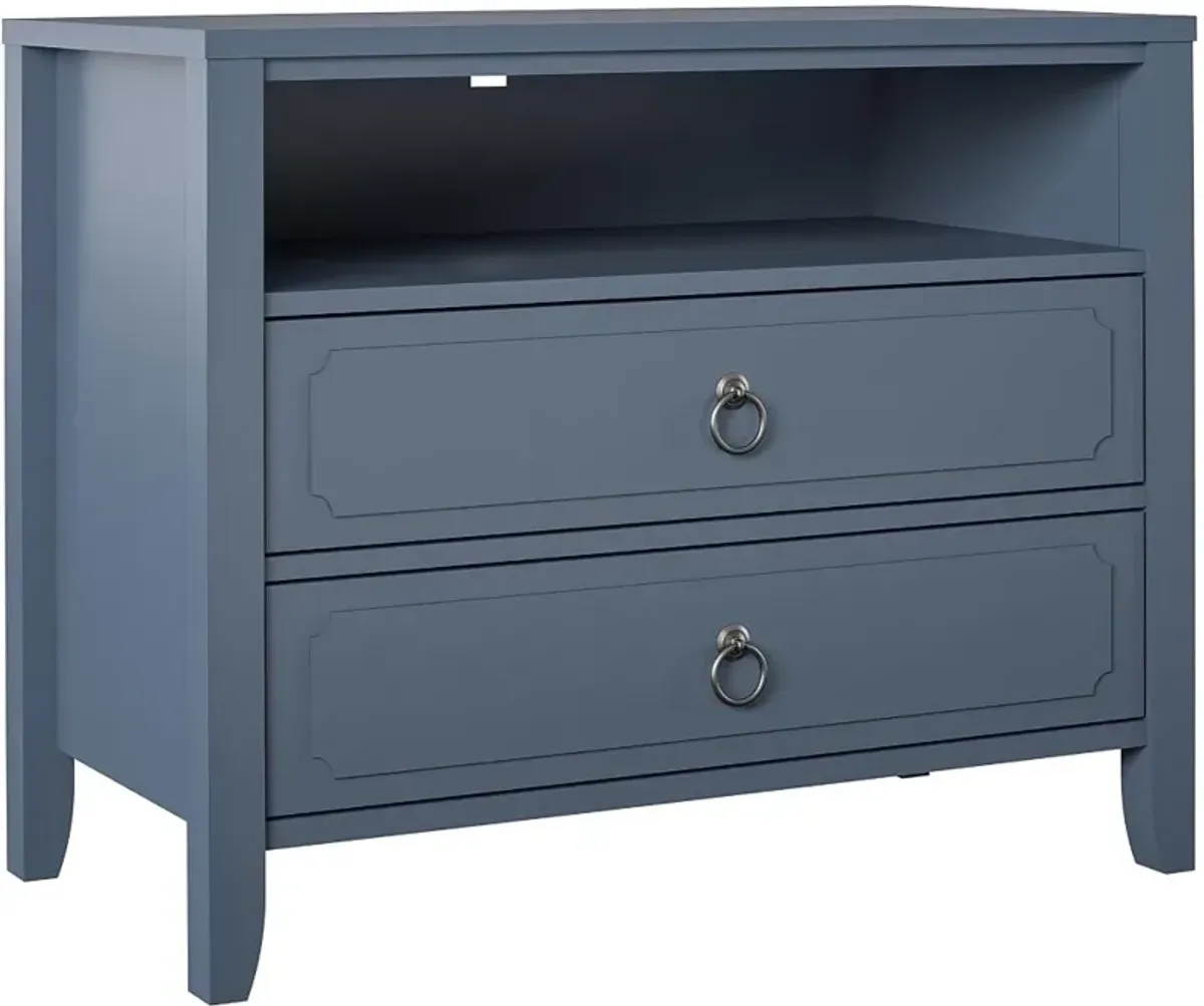 Her Majesty Cottage Blue 2-Drawer Nightstand