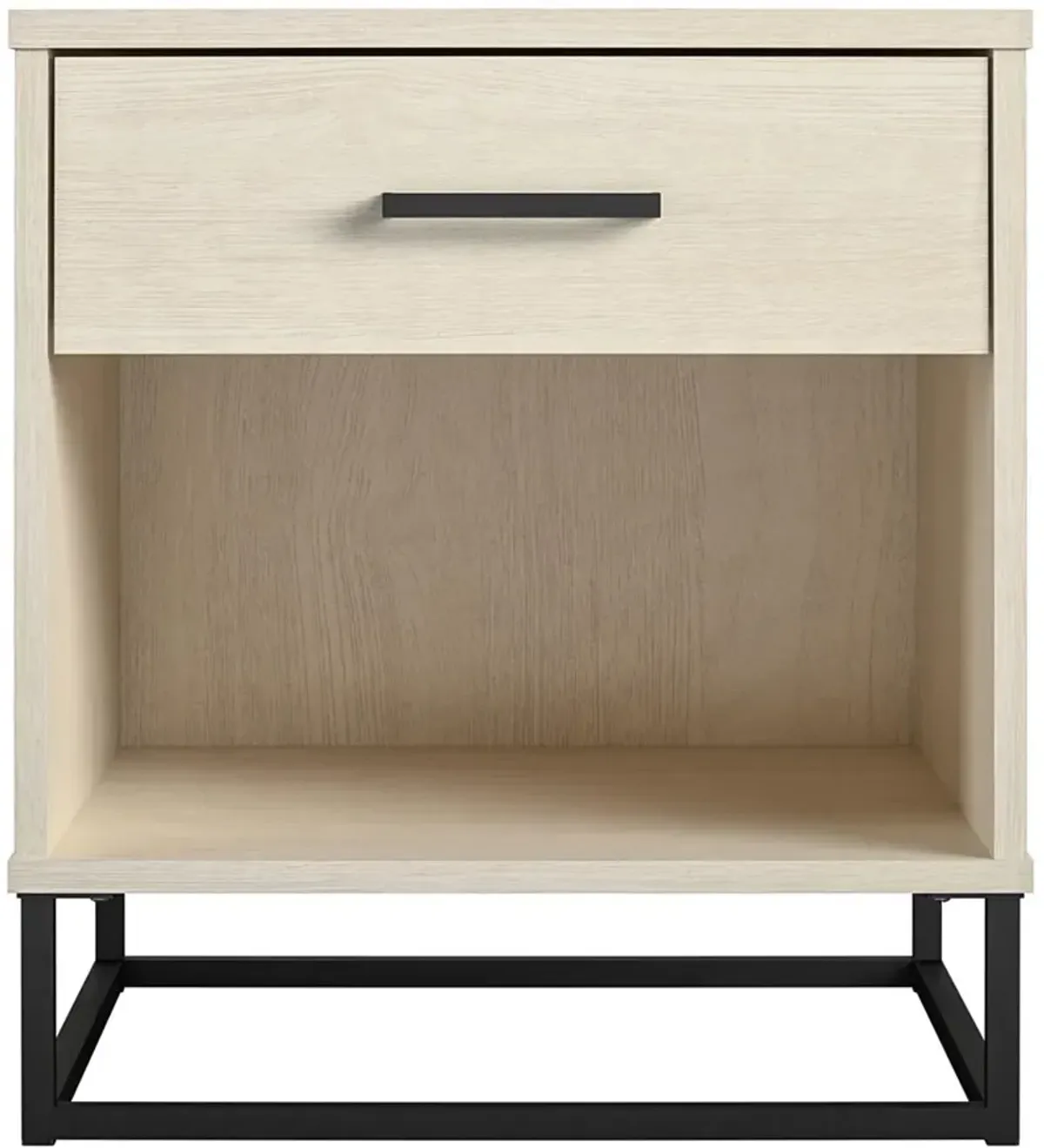 Kelly Transitional Ivory Oak Nightstand