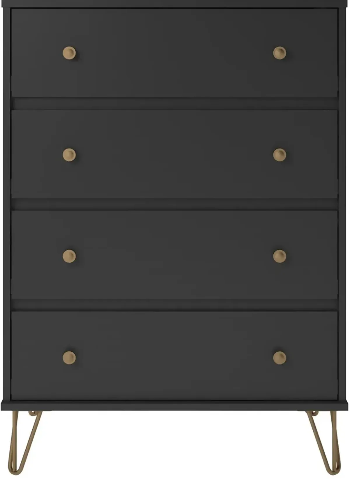 Owen Contemporary Black 4-Drawer Dresser