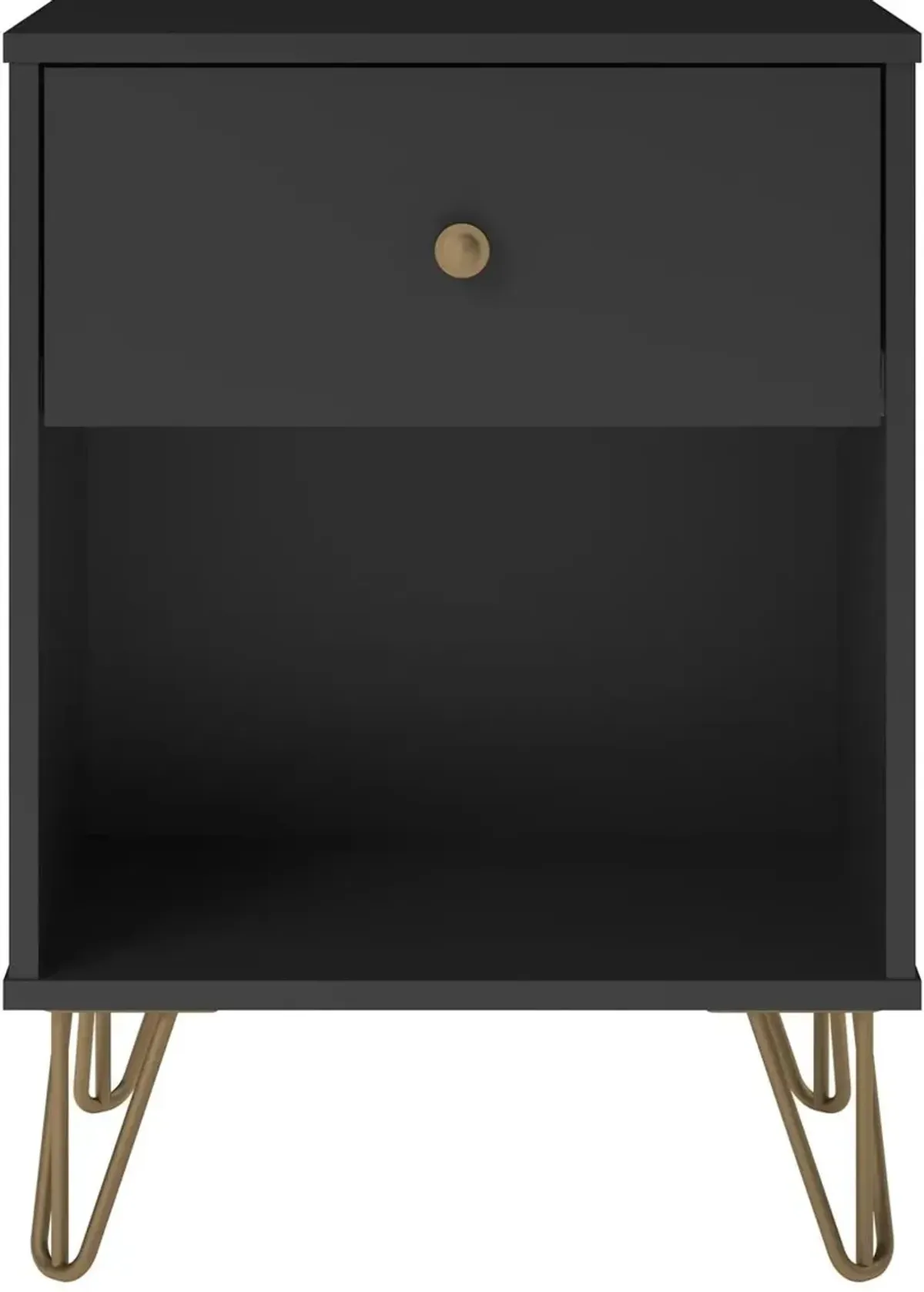 Owen Contemporary Black Nightstand