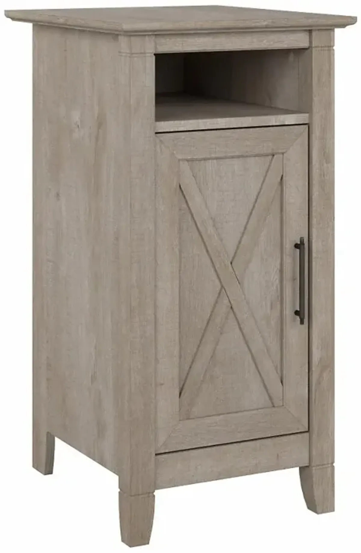 Key West Washed Gray Storage Cabinet - Bush Furniture