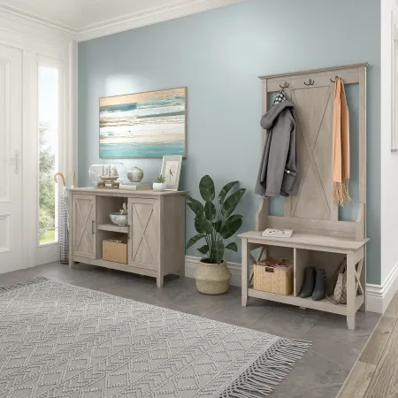 Key West Washed Gray Accent Cabinet