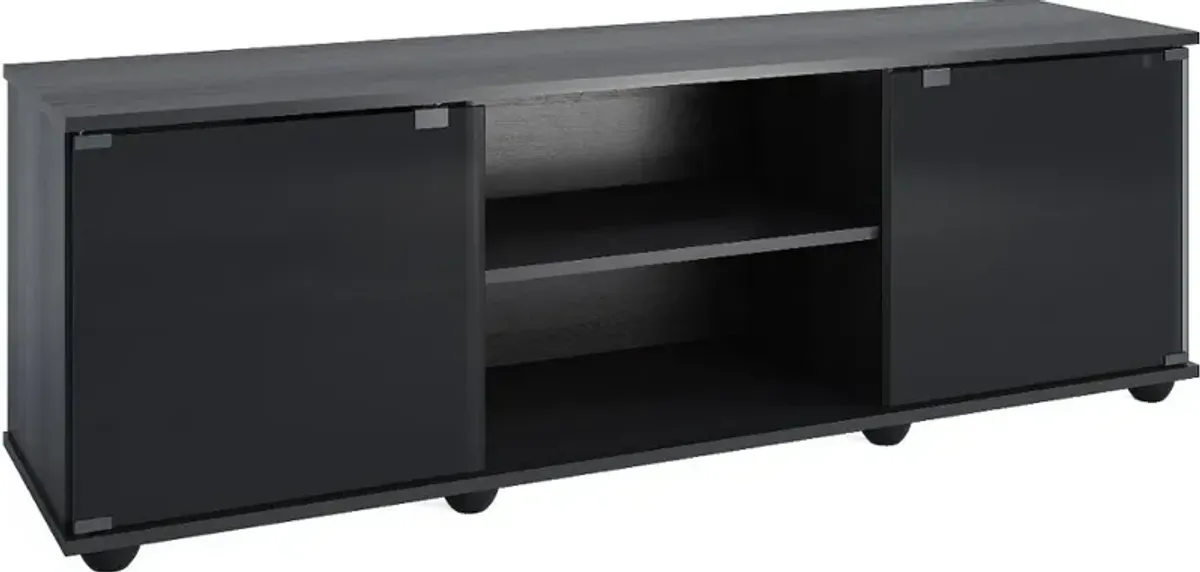 Fiji Contemporary 60" Ravenwood Black Wooden TV Stand