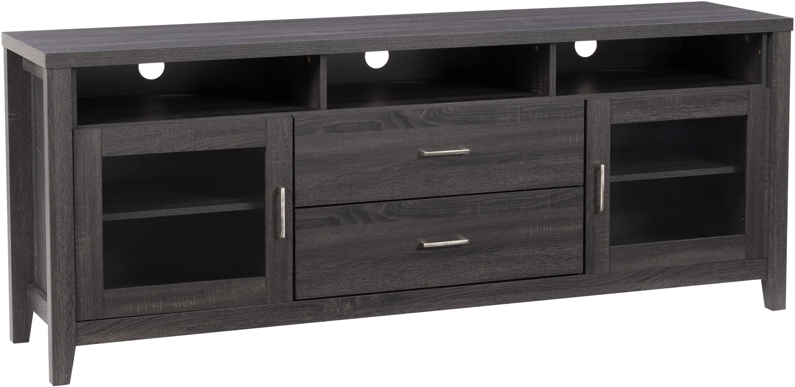 Hollywood Contemporary 70" Dark Grey TV Cabinet with Drawers