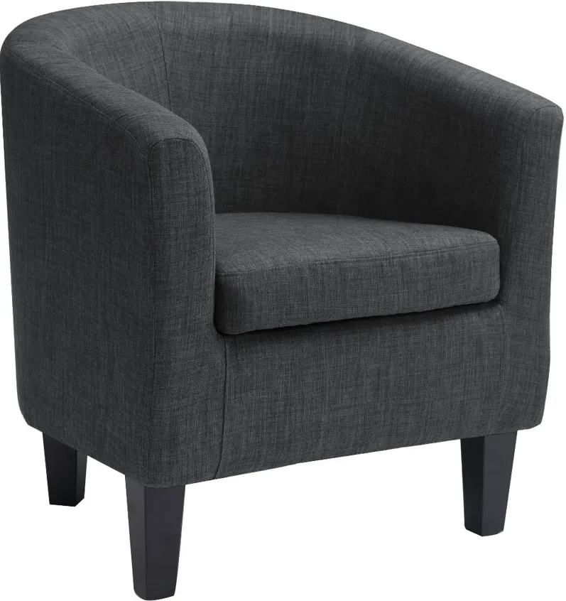 Antonio Contemporary Dark Grey Fabric Tub Chair