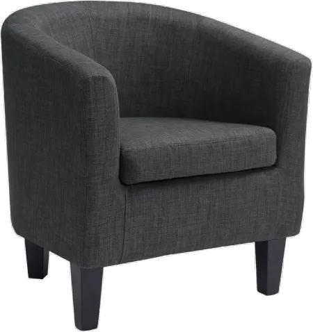 Antonio Contemporary Dark Grey Fabric Tub Chair