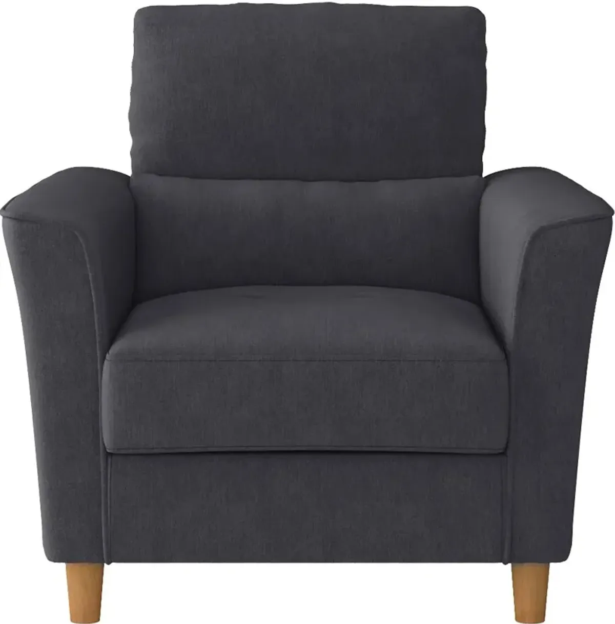 Georgia Contemporary Dark Grey Upholstered Accent Chair