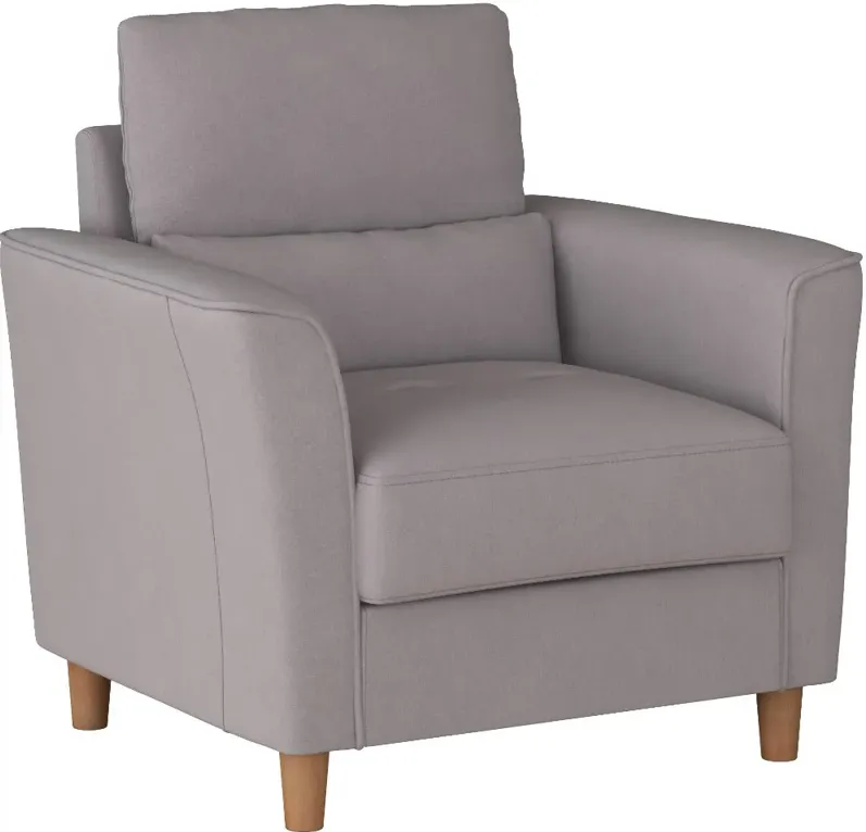 Georgia Contemporary Light Grey Upholstered Accent Chair