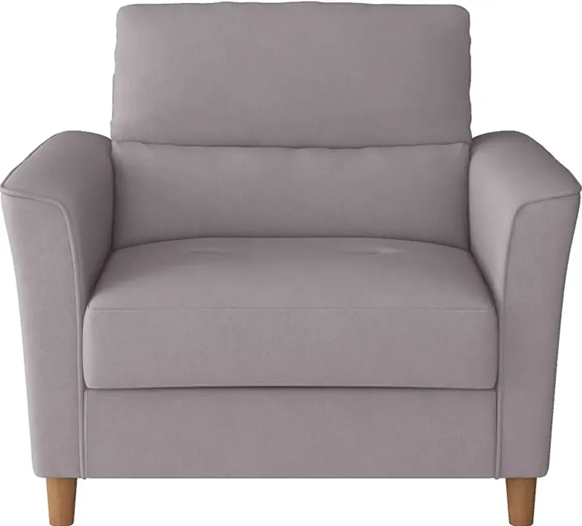 Georgia Contemporary Light Grey Upholstered Accent Chair and a Half