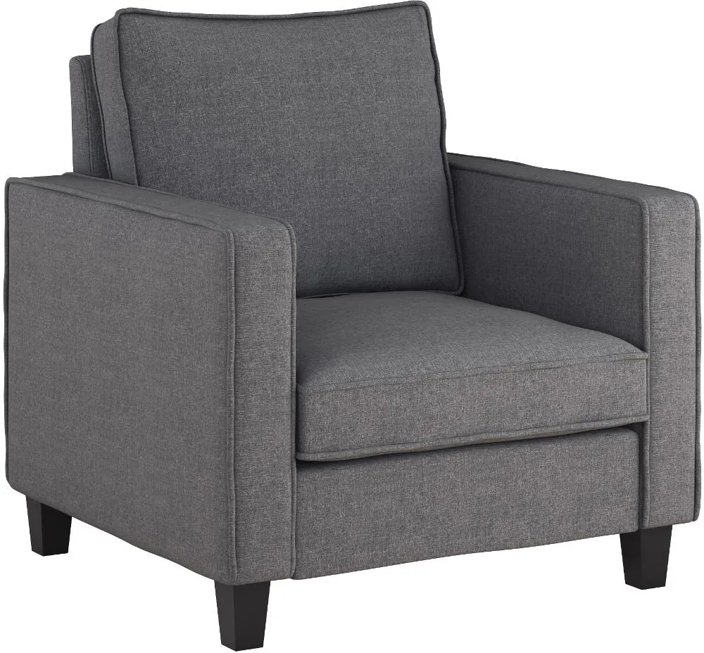 Georgia Contemporary Gray Fabric Accent Chair