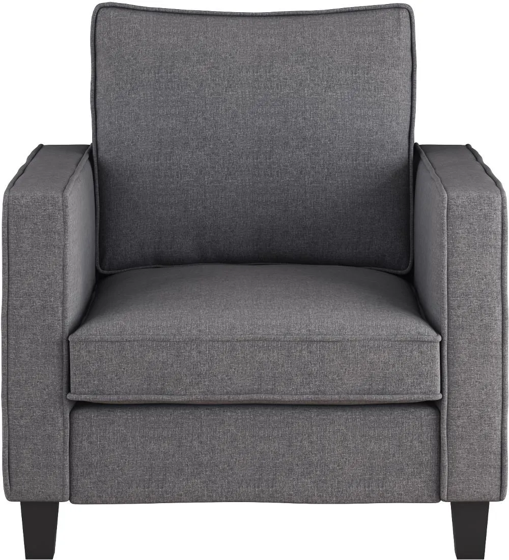 Georgia Contemporary Gray Fabric Accent Chair