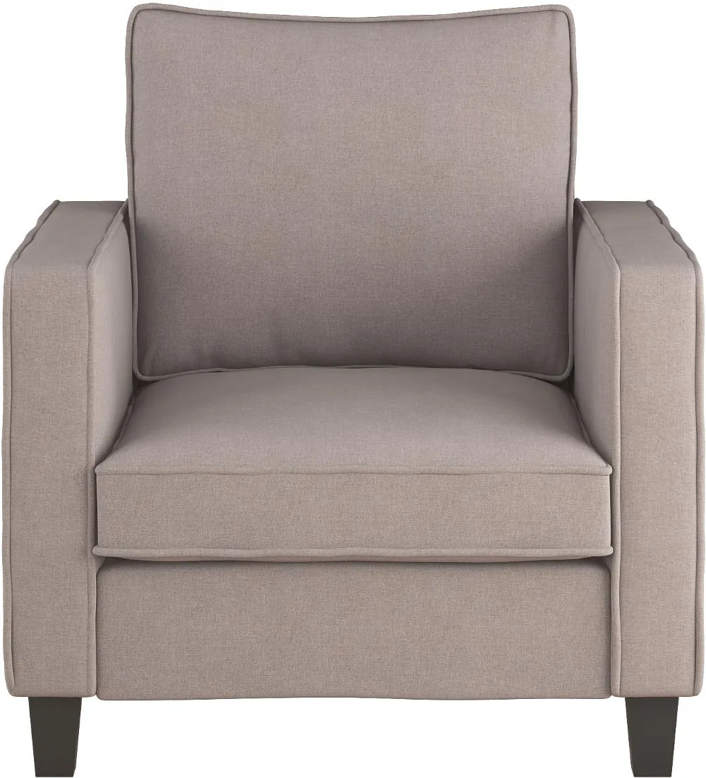 Georgia Contemporary Taupe Fabric Accent Chair