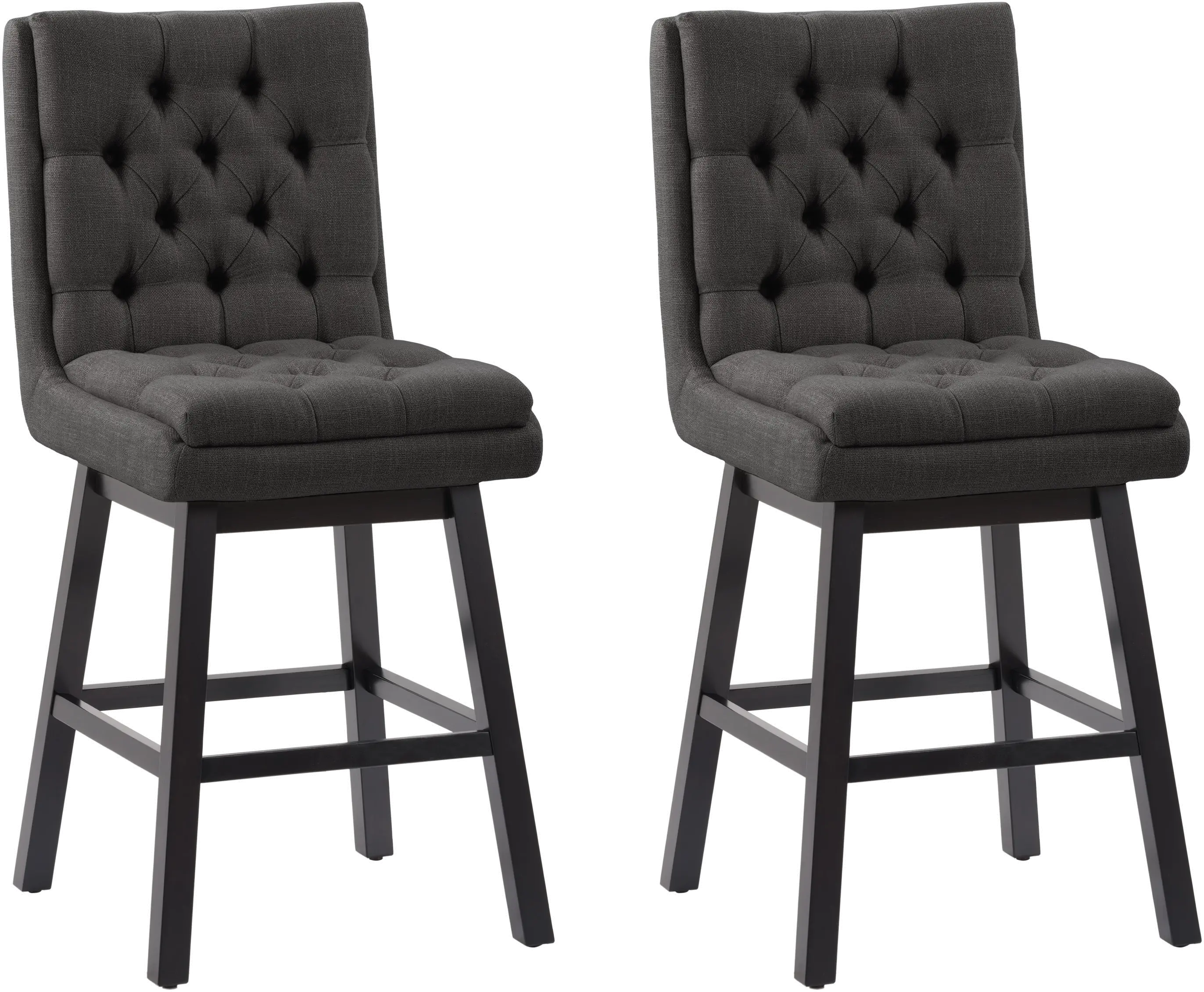 Boston Dark Gray Counter Height Stool, Set of 2