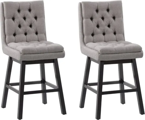 Boston Light Gray Counter Height Stool, Set of 2