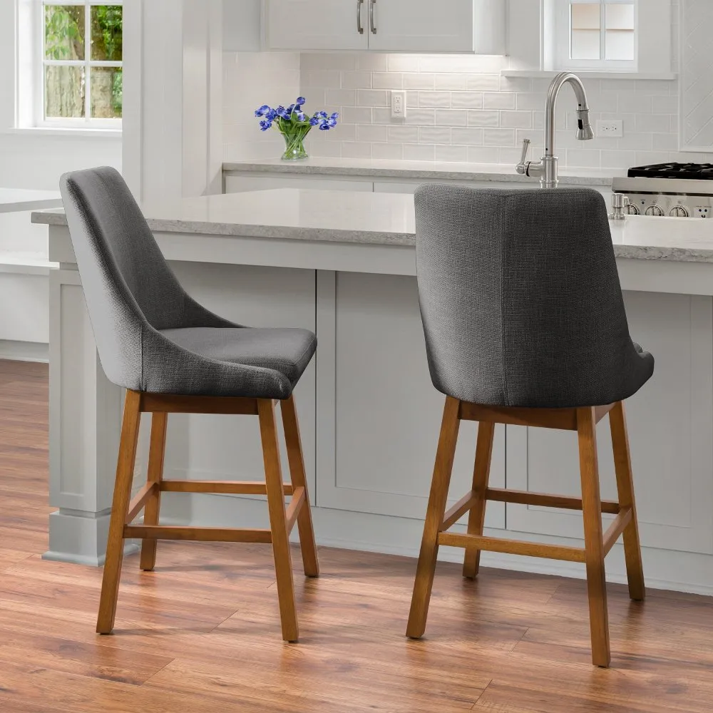 Boston Dark Gray Counter Height Stools, Set of 2