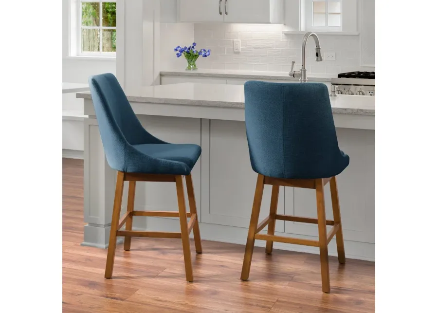 Boston Navy Counter Height Stools, Set of 2